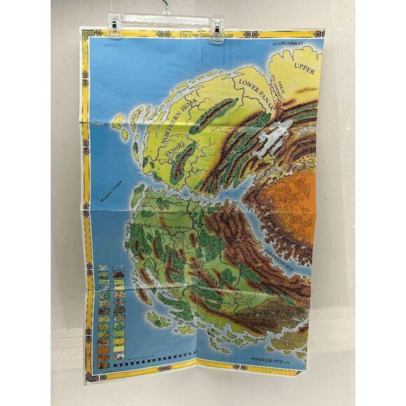 The Continent of Taladas Dragon Lance Map 1989 Dungeons & Dragons 2 Panel - Picture 1 of 2